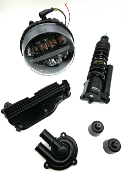 GTS-Package 9 - GASOLINA - Vespa GTS/HPE 125-300 ccm (Bj. 2023-2024) - schwarz-matt mit BGM-Stoßdämpfer